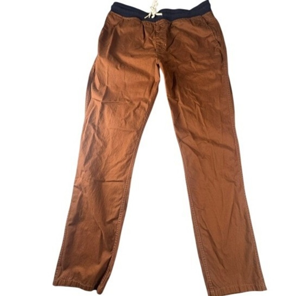 Vans Off The Wall Casual Jogger Pants Mens Size L Rust Brown Elastic Skater